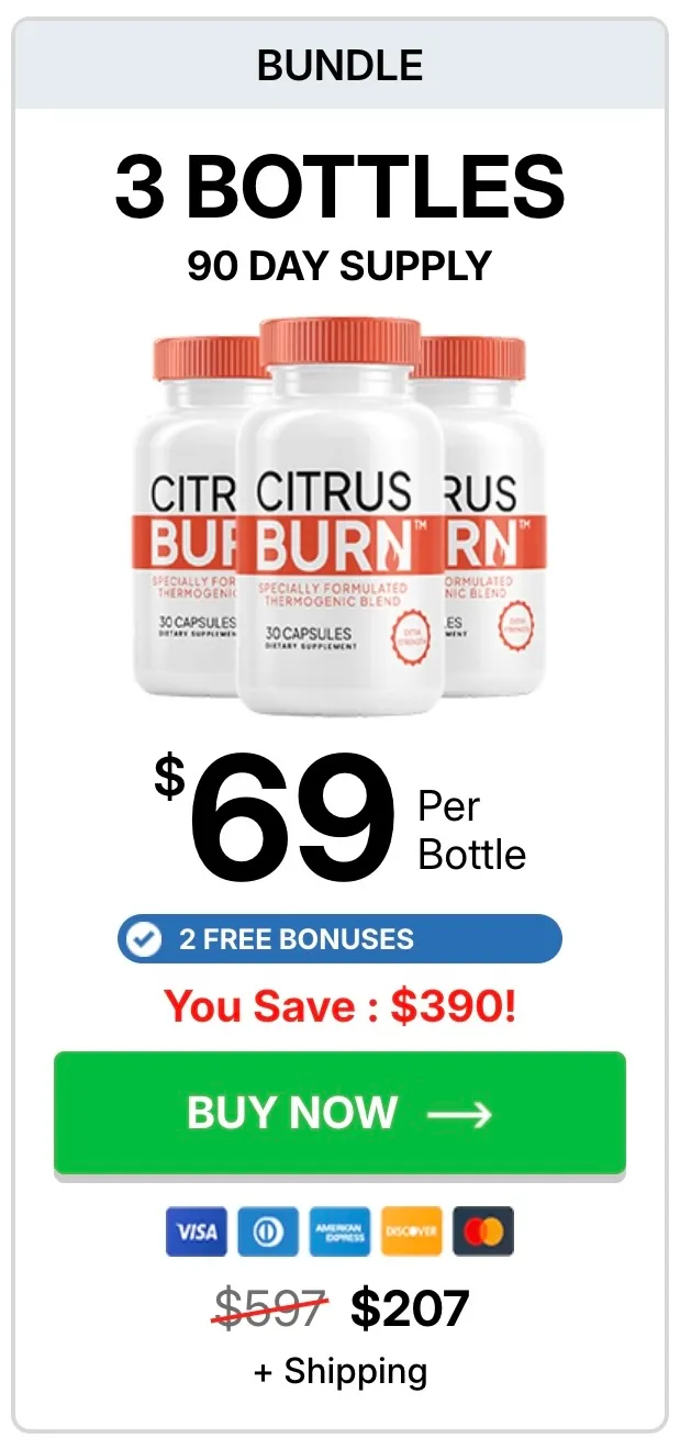 CitrusBurn 3 bottles pricing